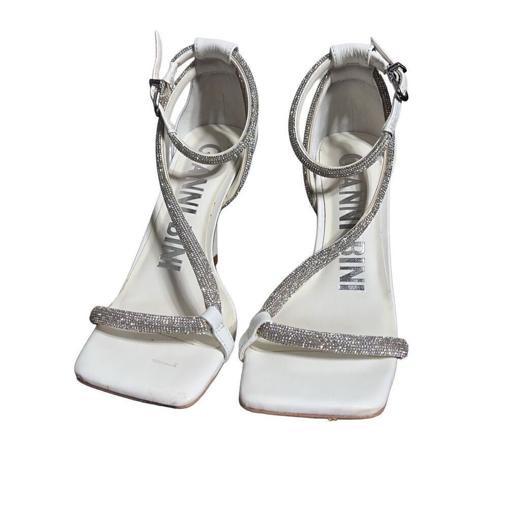 Gianni Bini Size 6.5 Rhinestone Bling Heels with Ankle Strap